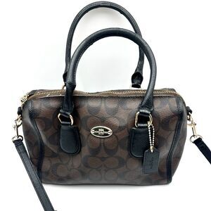 Coach Mini Signature Bennett Satchel Crossbody Purse – Fair Used Condition